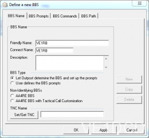 Outpost BBS Config 1